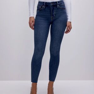 New! Good American Good Legs cropped raw skinny jean compression comfy sexy! 0